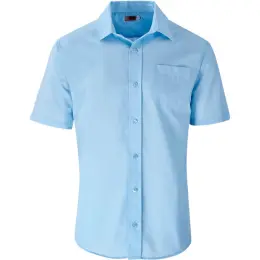 Mens Short Sleeve Kensington Shirt Light Blue